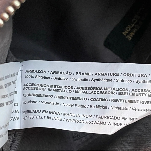 Vintage sfera femme collection brasses cross body purse clutch zipped gray - Picture 9 of 10